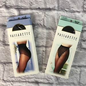2 NIB Vintage‎ Vassarette Hosiery Panty Shaper Control and Lace Brief